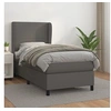 Image de Boxspring met matras kunstleer grijs 90x190 cm3128887