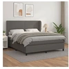 Image de Boxspring met matras kunstleer grijs 160x200 cm3128923