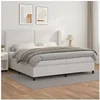 Image de Boxspring met matras kunstleer wit 200x200 cm3128992