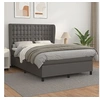 Image de Boxspring met matras kunstleer grijs 140x200 cm3129037