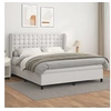 Image de Boxspring met matras kunstleer wit 160x200 cm3129040