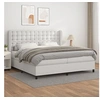 Image de Boxspring met matras kunstleer wit 200x200 cm3129052