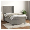 Image de Boxspring met matras fluweel lichtgrijs 80x200 cm3129057