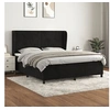 Image de Boxspring met matras fluweel zwart 160x200 cm3129101