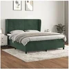 Image de Boxspring met matras fluweel donkergroen 160x200 cm3129102