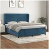 Image de Boxspring met matras fluweel donkerblauw 160x200 cm3129103