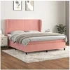 Image de Boxspring met matras fluweel roze 160x200 cm3129104