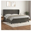 Image de Boxspring met matras fluweel donkergrijs 200x200 cm3129112