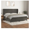 Image de Boxspring met matras fluweel donkergrijs 200x200 cm3129172