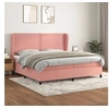Image de Boxspring met matras fluweel roze 200x200 cm3129176