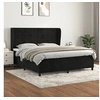 Image de Boxspring met matras fluweel zwart 160x200 cm3129221