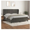Image de Boxspring met matras fluweel donkergrijs 200x200 cm3129232