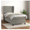 Image de Boxspring met matras fluweel lichtgrijs 80x200 cm3129237
