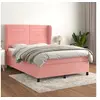 Image de Boxspring met matras fluweel roze 140x190 cm3129272