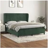 Image de Boxspring met matras fluweel donkergroen 160x200 cm3129282