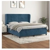 Image de Boxspring met matras fluweel donkerblauw 160x200 cm3129283