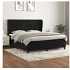 Image de Lit à sommier tapissier avec matelas Noir 180x200 cm Velours 3129287