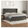 Image de Boxspring met matras fluweel donkergrijs 200x200 cm3129292