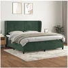 Image de Boxspring met matras fluweel donkergroen 200x200 cm3129294
