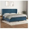 Image de Boxspring met matras fluweel donkerblauw 200x200 cm3129295