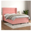 Image de Boxspring met matras fluweel roze 140x200 cm3129338