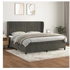 Image de Boxspring met matras fluweel donkergrijs 200x200 cm3129352