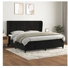 Image de Boxspring met matras fluweel zwart 200x200 cm3129353