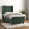 Image de Boxspring met matras fluweel donkergroen 90x200 cm3129372