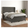 Image de Boxspring met matras fluweel donkergrijs 140x200 cm3129394