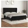 Image de Boxspring met matras fluweel zwart 160x200 cm3129401