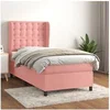 Image de Boxspring met matras fluweel roze 90x190 cm3129428