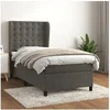 Image de Boxspring met matras fluweel donkergrijs 100x200 cm3129436