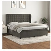 Image de Boxspring met matras fluweel donkergrijs 160x200 cm3129460