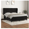 Image de Boxspring met matras fluweel zwart 180x200 cm3129467