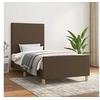 Image de Bedframe zonder matras 90x200 cm stof donkerbruin3124866