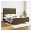 Image de Bedframe zonder matras stof donkerbruin 140x190 cm3124890