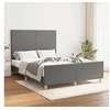 Image de Bedframe zonder matras stof donkergrijs 140x200 cm3124896