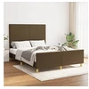 Image de Bedframe zonder matras stof donkerbruin 140x200 cm3124898