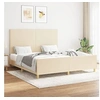 Image de Bedframe zonder matras stof cràmekleurig 160x200 cm3124908