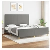 Image de Bedframe zonder matras stof donkergrijs 180x200 cm3124912