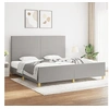 Image de Bedframe zonder matras stof lichtgrijs 200x200 cm3124919