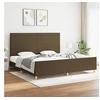 Image de Bedframe zonder matras stof donkerbruin 200x200 cm3124922