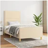 Image de Bedframe zonder matras 90x190 cm stof cràmekleurig3124941