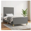 Image de Bedframe zonder matras 90x200 cm stof donkergrijs3124945