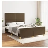 Image de Bedframe zonder matras stof donkerbruin 140x190 cm3124971