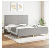 Image de Bedframe zonder matras stof lichtgrijs 180x200 cm3124992