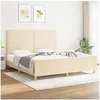 Image de Bedframe zonder matras stof cràmekleurig 180x200 cm3124997