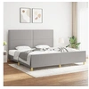 Image de Bedframe zonder matras stof lichtgrijs 200x200 cm3125000