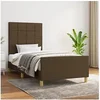 Image de Bedframe zonder matras 80x200 cm stof donkerbruin3125012