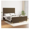 Image de Bedframe zonder matras stof donkerbruin 140x200 cm3125060